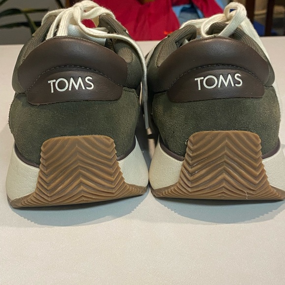 TOMS WYNDON NWOT Sneaker Jogger Waffle Green Rubber Bottom Mens Size 11.5 - Picture 11 of 16